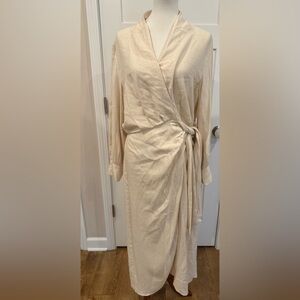 Mango Cream Long Sleeve Dress